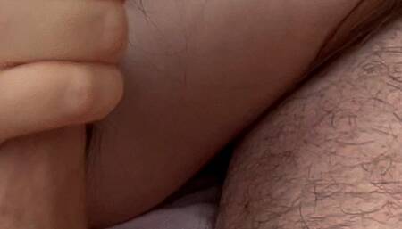 No stop after cum: stunning "Rock Paper Scissors" handjob & blowjob