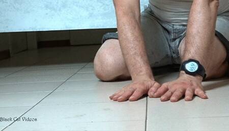 Trampling hands in pink sandals featuring Alice