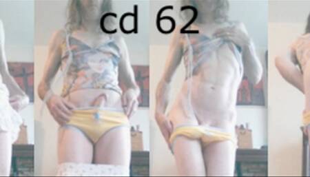 Heteroflexible K crossdressing 62: slender fit older hung transvestite skirt and panties