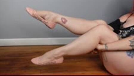 Calf Muscle Flex in Pink Flats WMV 1080