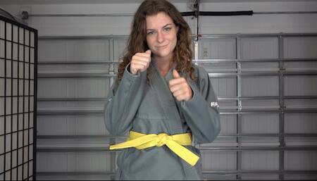 NATHALIA EARNS HER ORANGE KARATE BELT