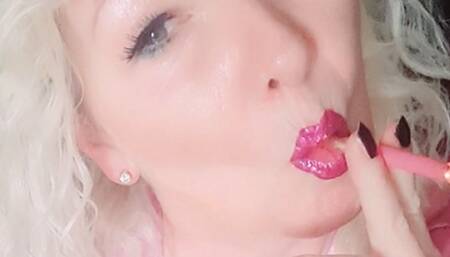 I blow your mind with my hot seductive Sobranie chain smoke with bouncing natural MILF tits, jiggle belly and ass