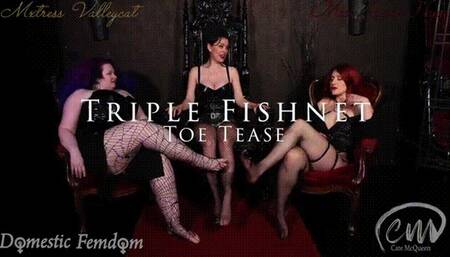 Triple Fishnet Toe Tease
