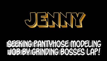 Jenny Welch - Orange Fishnet Pantyhose POV Lap Dance