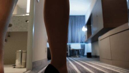 These Nylons Fly Upwards - Flight Attendant Pantyhose Tease