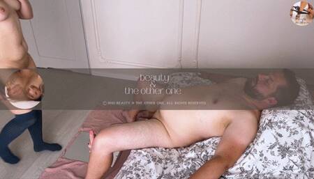 amateur WIFE sucks cock while riding on a dildo