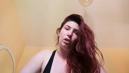 Giantess tit squashes some confidence into your pathetic little self