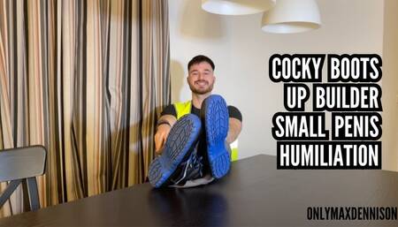 Builder boots up small penis humiliation