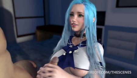 3D Porn Sailor Anime Hentai Handjob