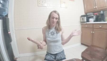 Vikki rides and busts handsfree!