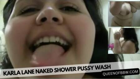 Karla Lane showering