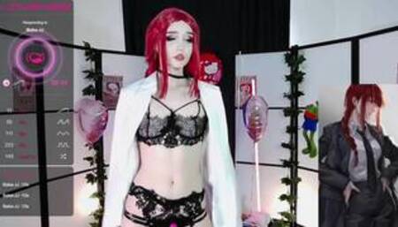 ANime fan girl is fingering her pussy