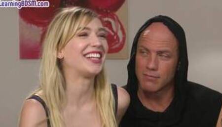 Submissive skinny BDSM GF mouth jizzed after pussydrilled