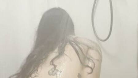 voyeur POV hairy girl showers