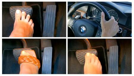 Extremely fast acceleration and hard braking in BMW 335i cabrio