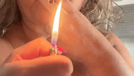 JULIETTE-RJ First Cigarette in the morning, whearing night gown - First time Full face showing (Portuguese with Subtitles) - SMOKING - BBW BODY - BBW BOOBS - HOME VIDEO - AMATEUR - SMOKING ORDERS