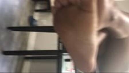 No touching allowed foot bitch with verbal stimulation