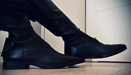Masturbation in My Leather Riding Boots
