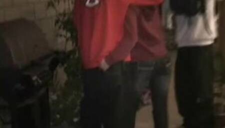 College threesome teen getting pussy fucked