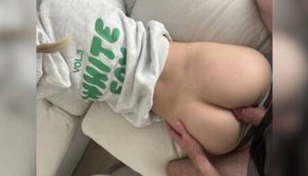 Pulled my college shorts down and stuck his dick between my ass