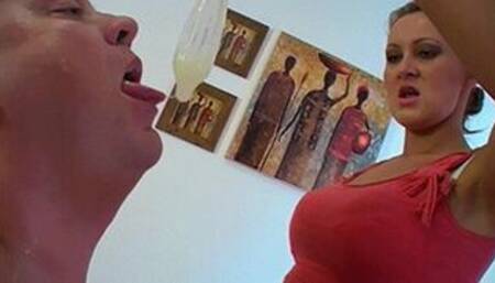 My lovers cum all over your face slug boy - Mistress Amber Leigh & Slug - MP4 Clip