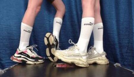 Teen girls in Balenciaga sneakers try to crush my face (part 7 of 11), flo525x 1080p