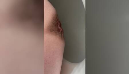 Mature Stepmom Stripping Down and Peeing in Toilet