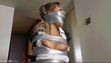 Renee in: BigTime Rogue Cop Issues for Fiercely Determined District Attorney Cutie Under THE Tightest of Wraps! (Double Escape Cut) (WMV)