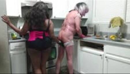 anal play and lightly flogging slave