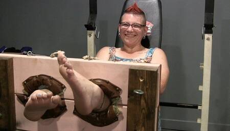 "Most Ticklish Feet!" TJ in the STOCKS!!!