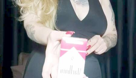 ***** MARLBORO 100's *****Nose exhales * Dangling *  Coughing *****