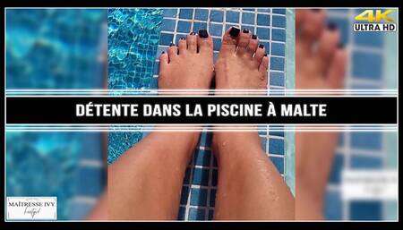 Détente dans la piscine à Malte 4K