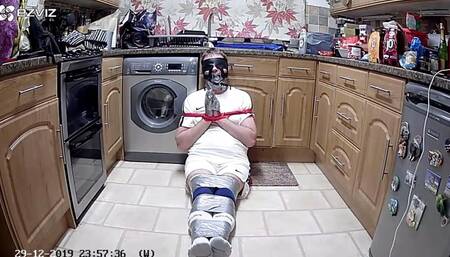 Duct taped and roped up man used by femdom- BBW domination,BBW bondage,tape bondage,amateur,male bondage,taped up,duct tape,man in bondage,bound and gagged man,soccer kit,socks,gay bondage,footballer,man tied up,toothbrush,feet tickling,