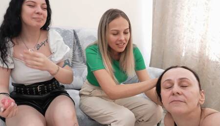 PAMELA and NELLY - Smell the sweaty socks of your Mistresses and enjoy! (HD)