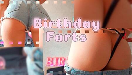 Farting on my birthday! Denim shorts