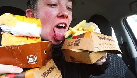 4760 Cal Family Feast for One: Stuffing my skinny ass in the car WMV