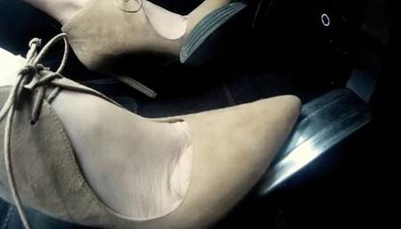 Suede Ankle Stiletto Drive - Side Cam