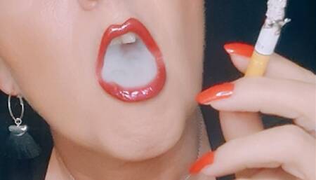 Hard barking cough with lots of nicotine rich spit from my black lungs