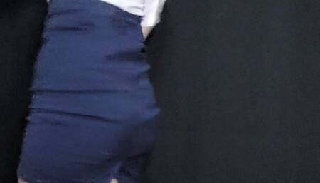 Secretary smoking on break time