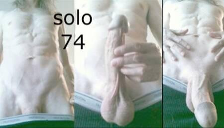 Heteroflexible K solo V74: thin fit muscular hung older twunk taker POV long underwear