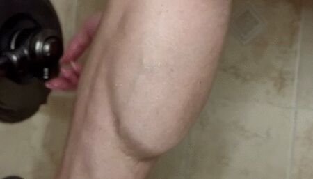Shower and Shaving My Rock Hard Calves