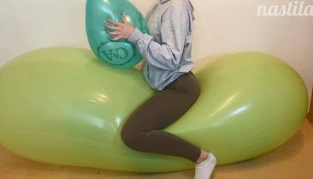 green balloon destruction