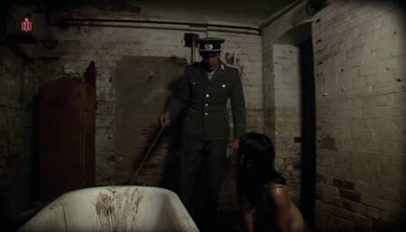 Akina – cleaning the prison cell with a huge hook in her ass