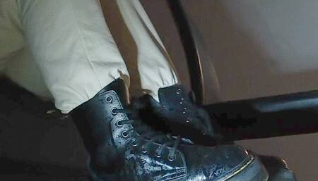 Under black and white Dr Martens Boots