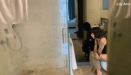 roomate blackmailed into sniffing farts and suck cock