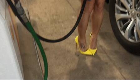 KsSunflwr, yellow Louboutins