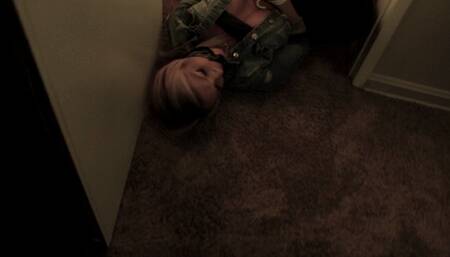 Bella Ink tied up in the closet