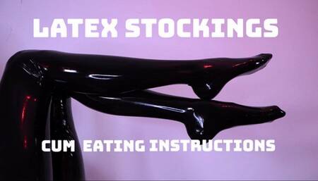 Latex Stockings CEI - Shiny Rubber Fetish Jerk Off Instructions by Goddess Kyaa - 720p MP4
