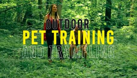 Pet training & trampling in the woods