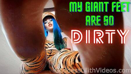 Giantess Lilith makes you clean Her dirty feet POV